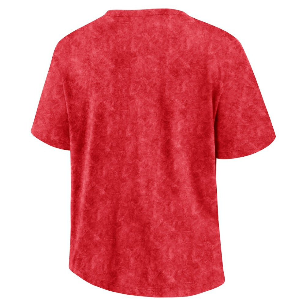 Washington Capitals Fanatics Women's Faded Wash T-Shirt - Red - NHL 201190117
