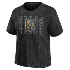 Vegas Golden Knights Fanatics Women's Faded Wash T-Shirt - Black - NHL 201190120