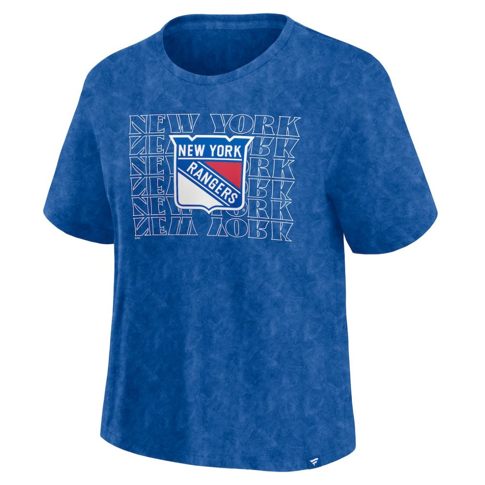 New York Rangers Fanatics Women's Faded Wash T-Shirt - Blue - NHL 201190125
