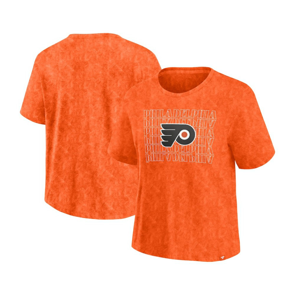 Philadelphia Flyers Fanatics Women's Faded Wash T-Shirt - Orange - NHL 201190130