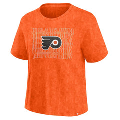 Philadelphia Flyers Fanatics Women's Faded Wash T-Shirt - Orange - NHL 201190130