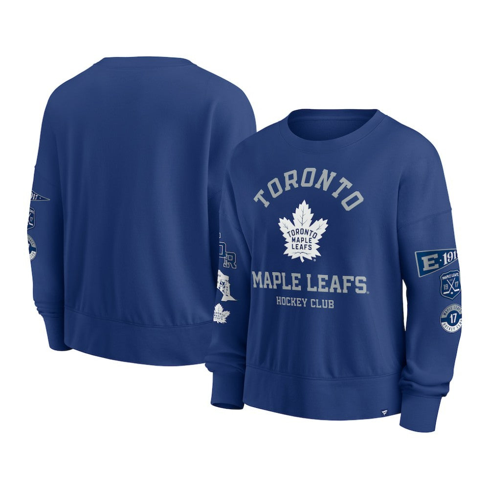 Toronto Maple Leafs Fanatics Women's Go Team Pullover Sweatshirt - Blue - NHL 201190218
