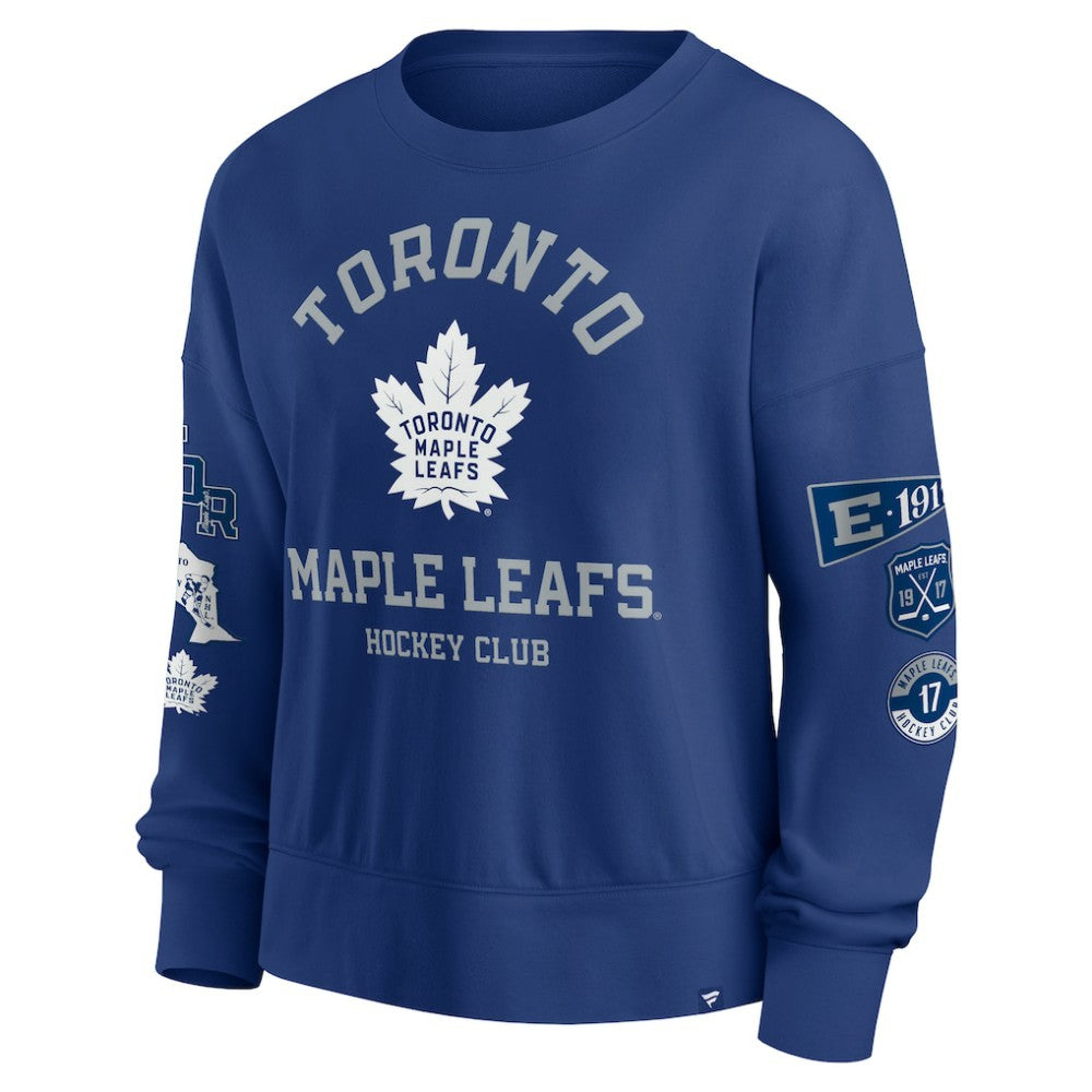 Toronto Maple Leafs Fanatics Women's Go Team Pullover Sweatshirt - Blue - NHL 201190218