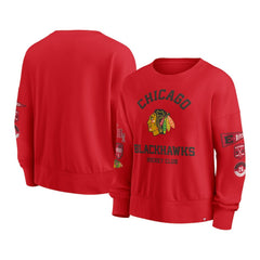 Chicago Blackhawks Fanatics Women's Go Team Pullover Sweatshirt - Red - NHL 201190221