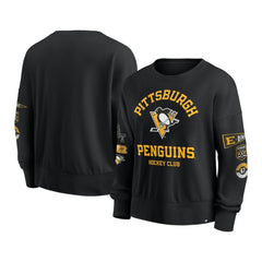Pittsburgh Penguins Fanatics Women's Go Team Pullover Sweatshirt - Black - NHL 201190244