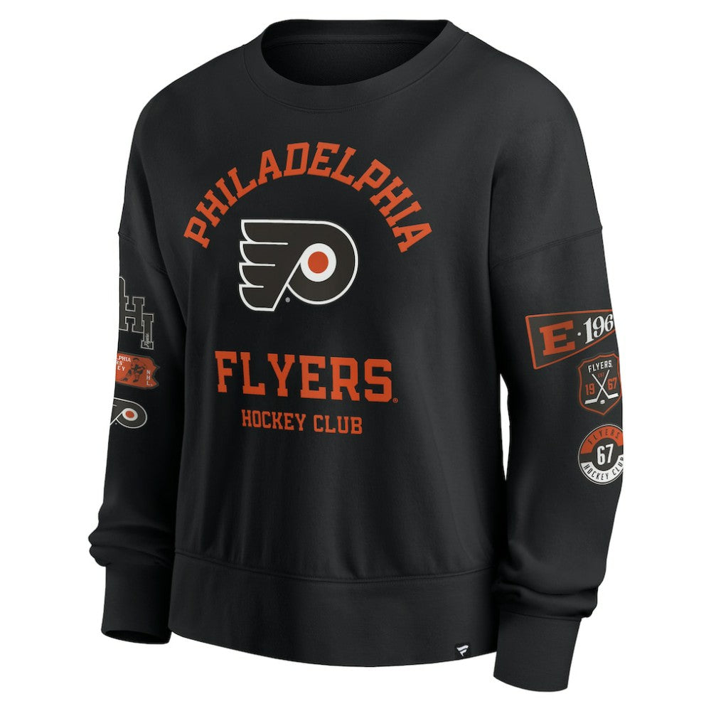 Philadelphia Flyers Fanatics Women's Go Team Pullover Sweatshirt - Black - NHL 201190248