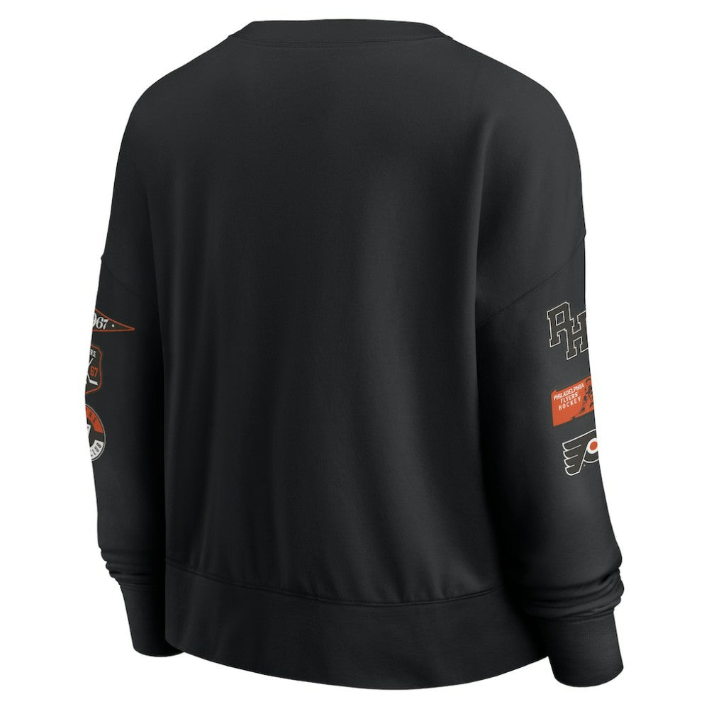 Philadelphia Flyers Fanatics Women's Go Team Pullover Sweatshirt - Black - NHL 201190248