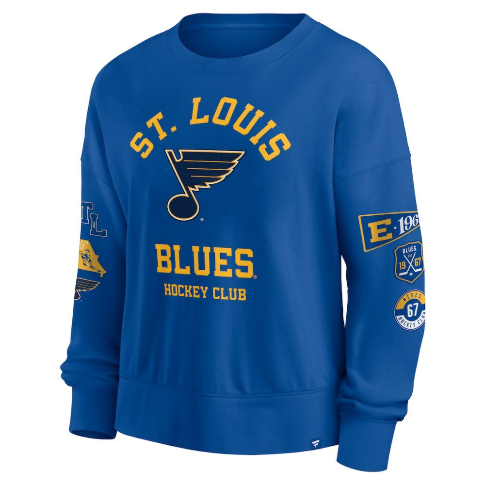 St. Louis Blues Fanatics Women's Go Team Pullover Sweatshirt - Blue - NHL 201190250