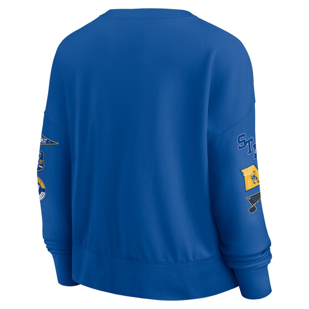 St. Louis Blues Fanatics Women's Go Team Pullover Sweatshirt - Blue - NHL 201190250