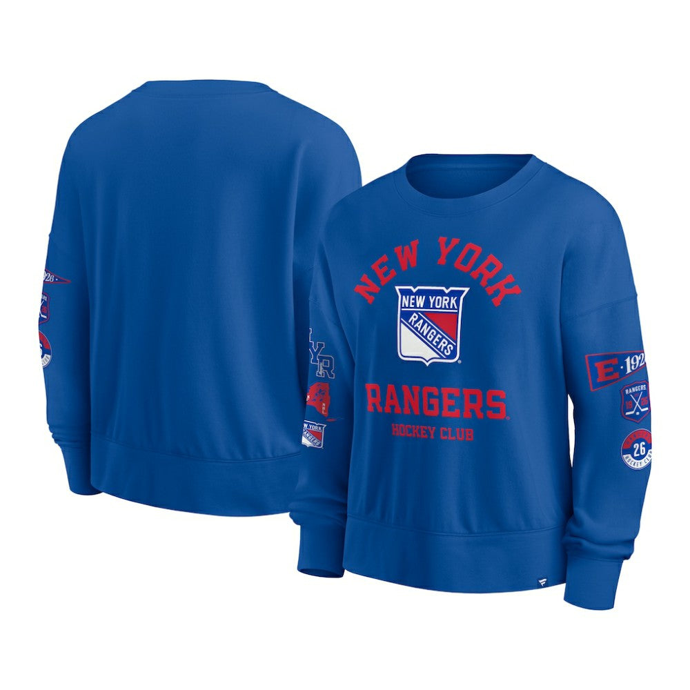 New York Rangers Fanatics Women's Go Team Pullover Sweatshirt - Blue - NHL 201190252