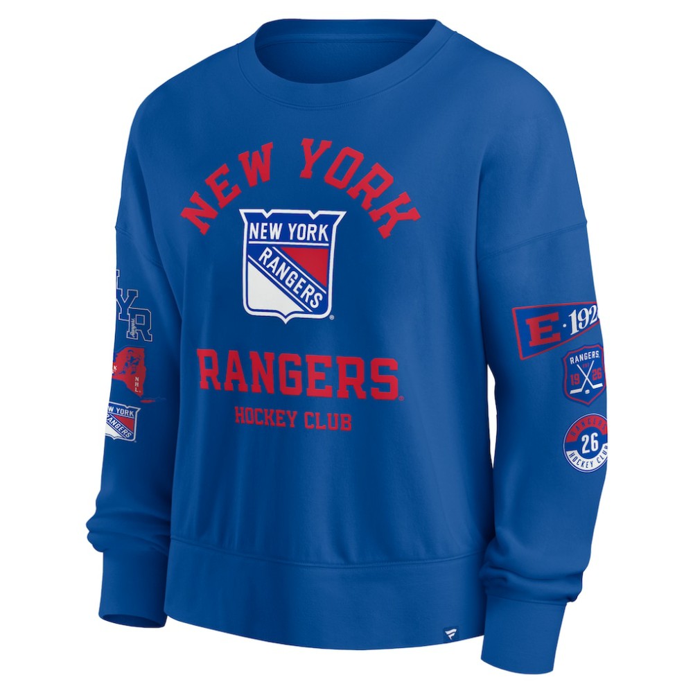 New York Rangers Fanatics Women's Go Team Pullover Sweatshirt - Blue - NHL 201190252