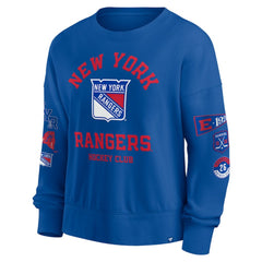 New York Rangers Fanatics Women's Go Team Pullover Sweatshirt - Blue - NHL 201190252