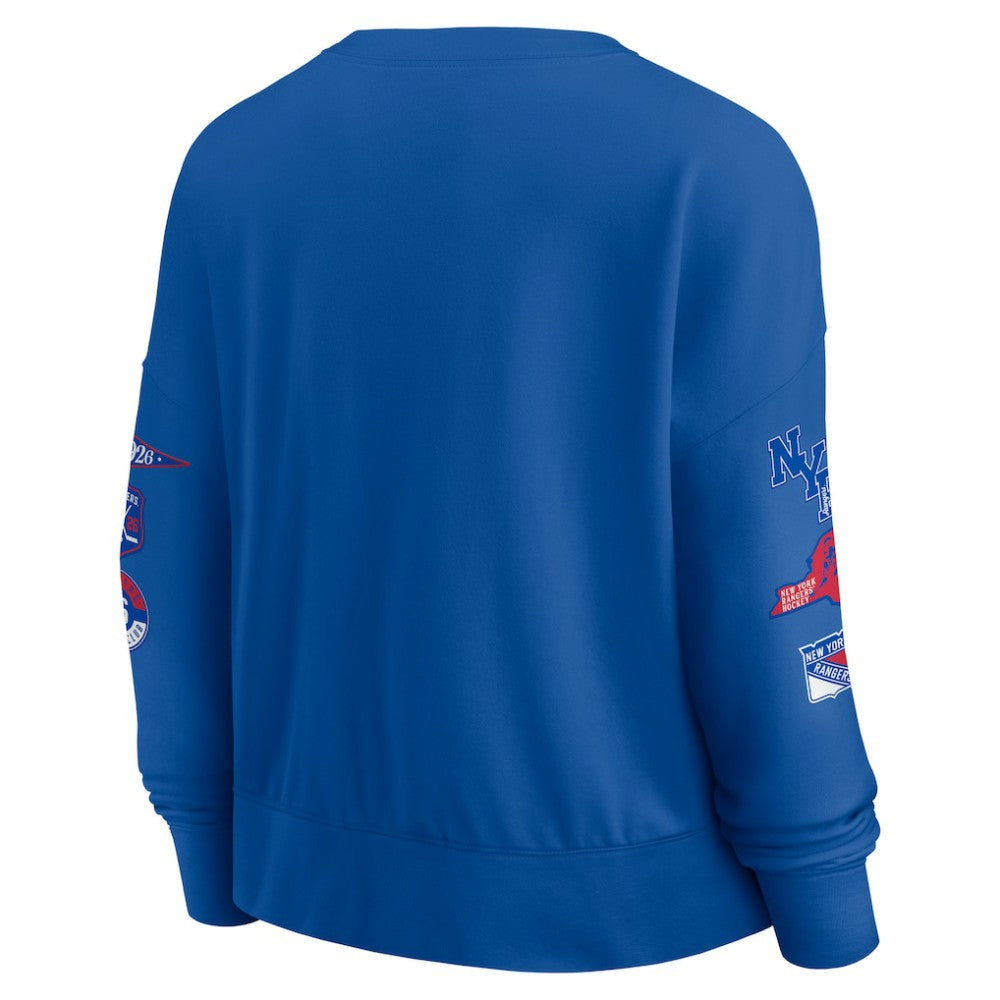 New York Rangers Fanatics Women's Go Team Pullover Sweatshirt - Blue - NHL 201190252