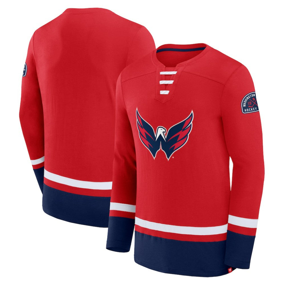 Washington Capitals Fanatics High Point Long Sleeve T-Shirt - Red - NHL 201190264