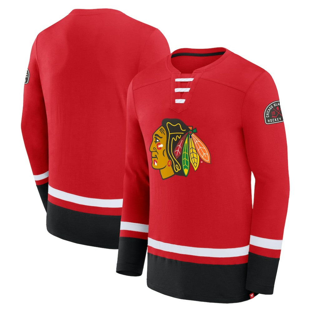 Chicago Blackhawks Fanatics High Point Long Sleeve T-Shirt - Red - NHL 201190265