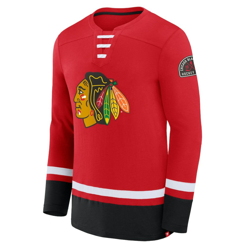Chicago Blackhawks Fanatics High Point Long Sleeve T-Shirt - Red - NHL 201190265
