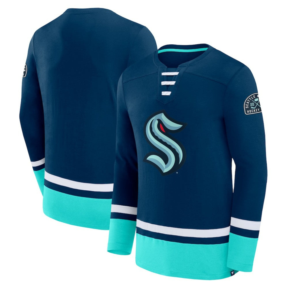 Seattle Kraken Fanatics High Point Long Sleeve T-Shirt - Deep Sea Blue - NHL 201190294