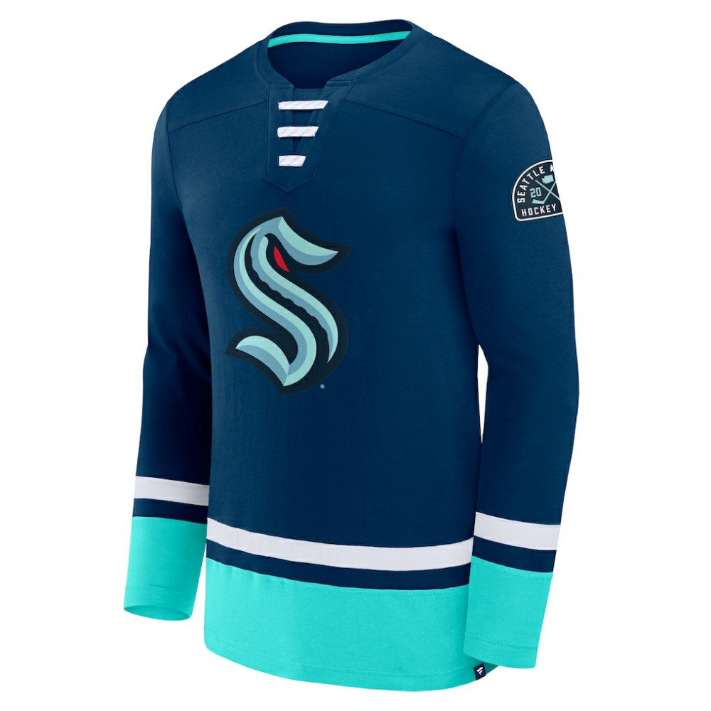 Seattle Kraken Fanatics High Point Long Sleeve T-Shirt - Deep Sea Blue - NHL 201190294