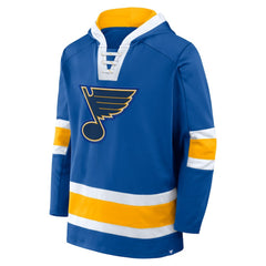 St. Louis Blues Fanatics Inside Line Fleece Pullover Hoodie- Blue - NHL 201190725