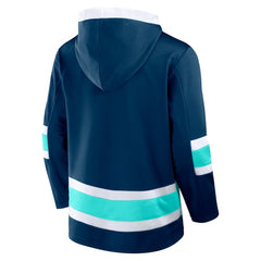 Seattle Kraken Fanatics Inside Line Fleece Pullover Hoodie- Deep Sea Blue - NHL 201190732