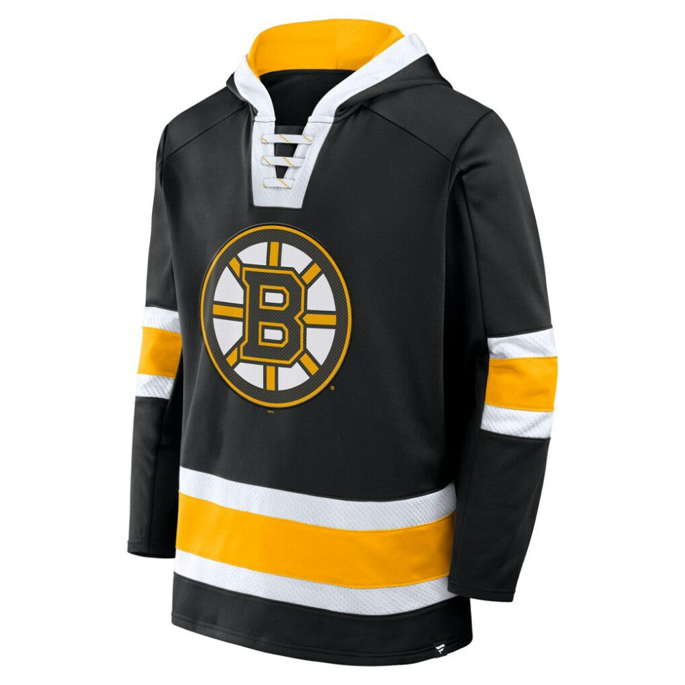 Boston Bruins Fanatics Inside Line Fleece Pullover Hoodie- Black - NHL 201190737