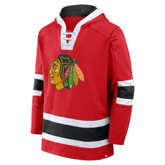 Chicago Blackhawks Fanatics Inside Line Fleece Pullover Hoodie- Red - NHL 201190738