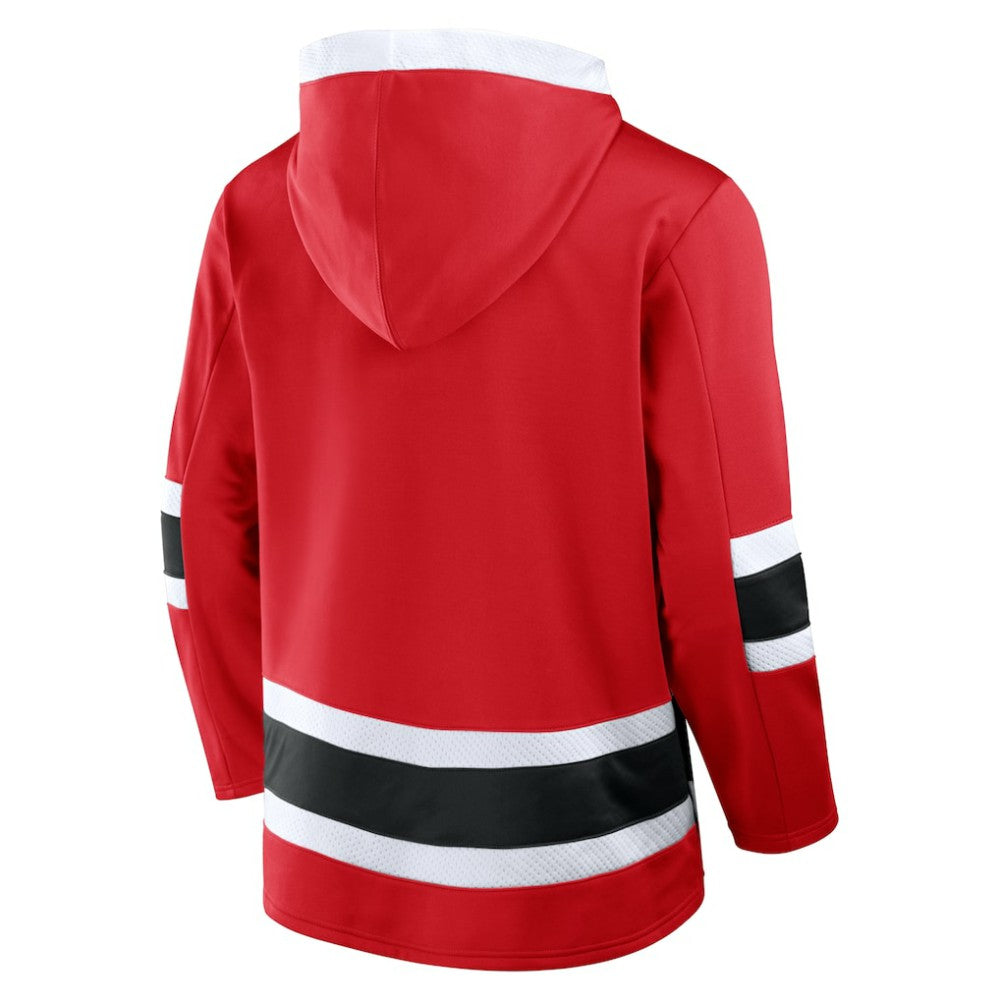 Chicago Blackhawks Fanatics Inside Line Fleece Pullover Hoodie- Red - NHL 201190738