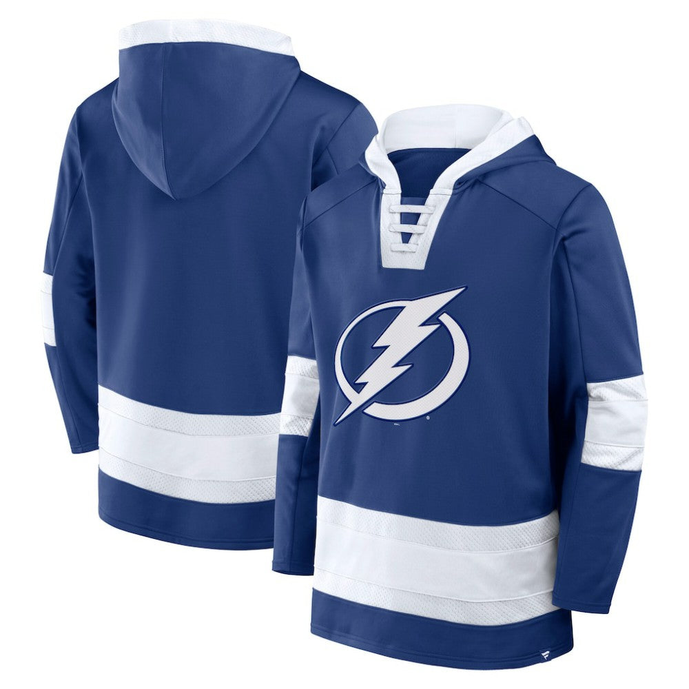 Tampa Bay Lightning Fanatics Inside Line Fleece Pullover Hoodie- Blue - NHL 201190741