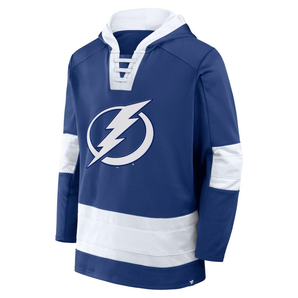 Tampa Bay Lightning Fanatics Inside Line Fleece Pullover Hoodie- Blue - NHL 201190741