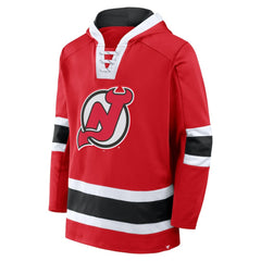 New Jersey Devils Fanatics Inside Line Fleece Pullover Hoodie- Red - NHL 201190753