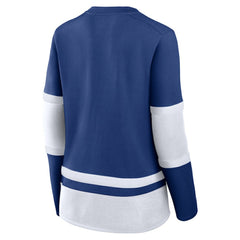 Tampa Bay Lightning Fanatics Women's Prime Time Lace-Up Long Sleeve T-Shirt - Blue - NHL 201190964