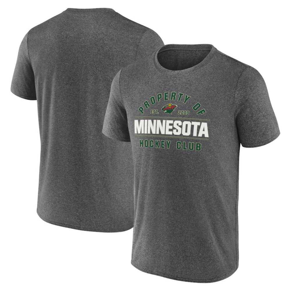 Minnesota Wild Fanatics Property Of T-Shirt - Heather Charcoal - NHL 201190985