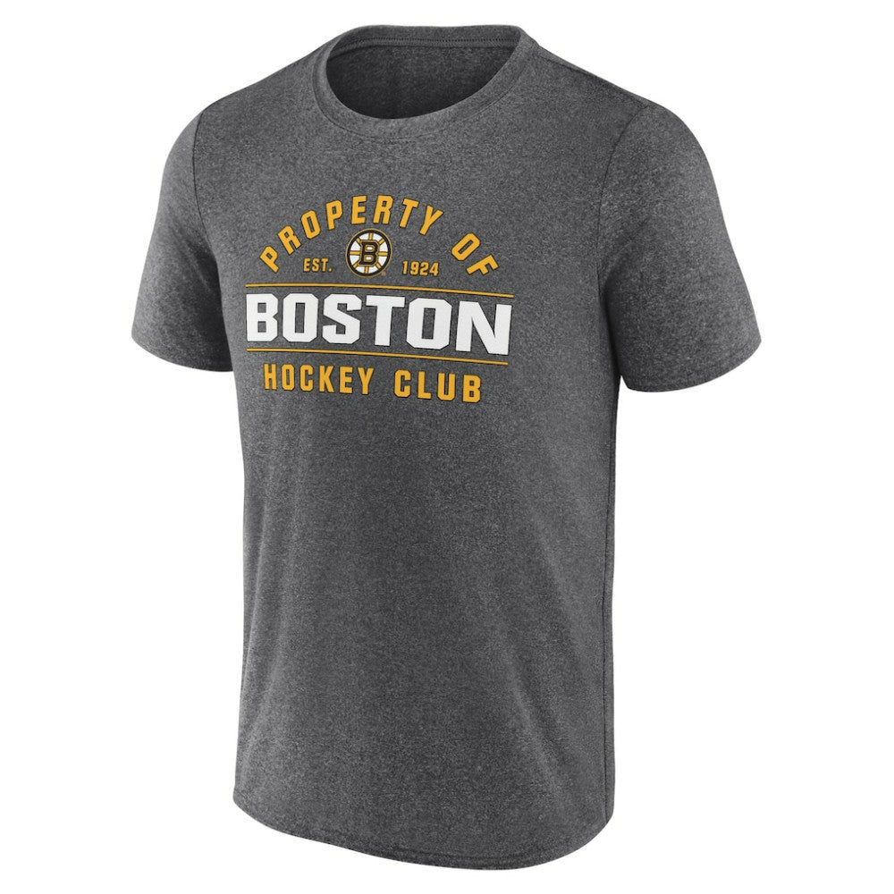 Boston Bruins Fanatics Property Of T-Shirt - Heather Charcoal - NHL 201190989