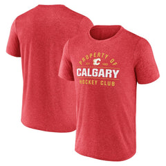 Calgary Flames Fanatics Property Of T-Shirt - Heather Red - NHL 201190996