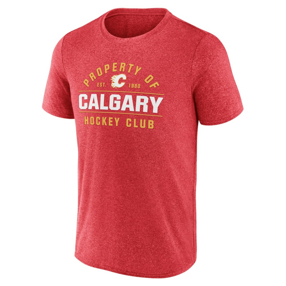 Calgary Flames Fanatics Property Of T-Shirt - Heather Red - NHL 201190996