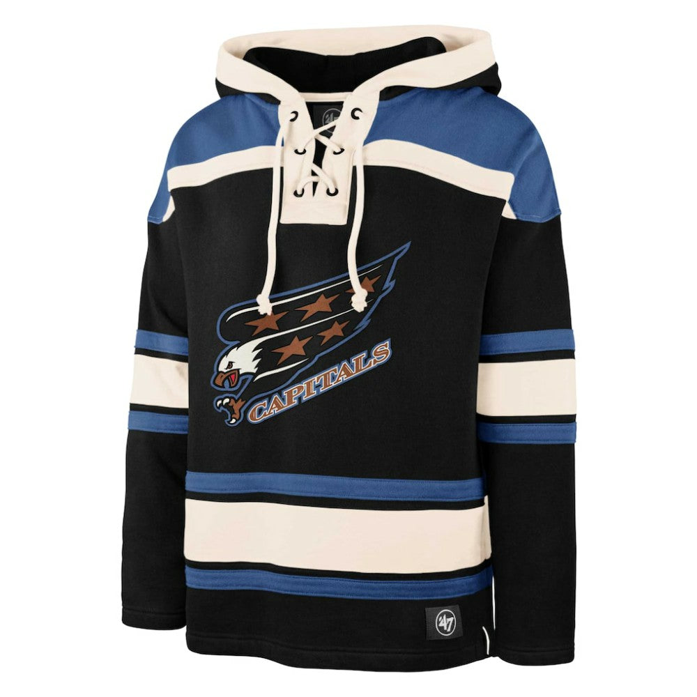 Alexander Ovechkin Washington Capitals '47 Player Name & Number Lacer Pullover Hoodie - Black - NHL 201191016