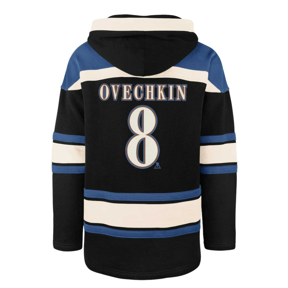 Alexander Ovechkin Washington Capitals '47 Player Name & Number Lacer Pullover Hoodie - Black - NHL 201191016