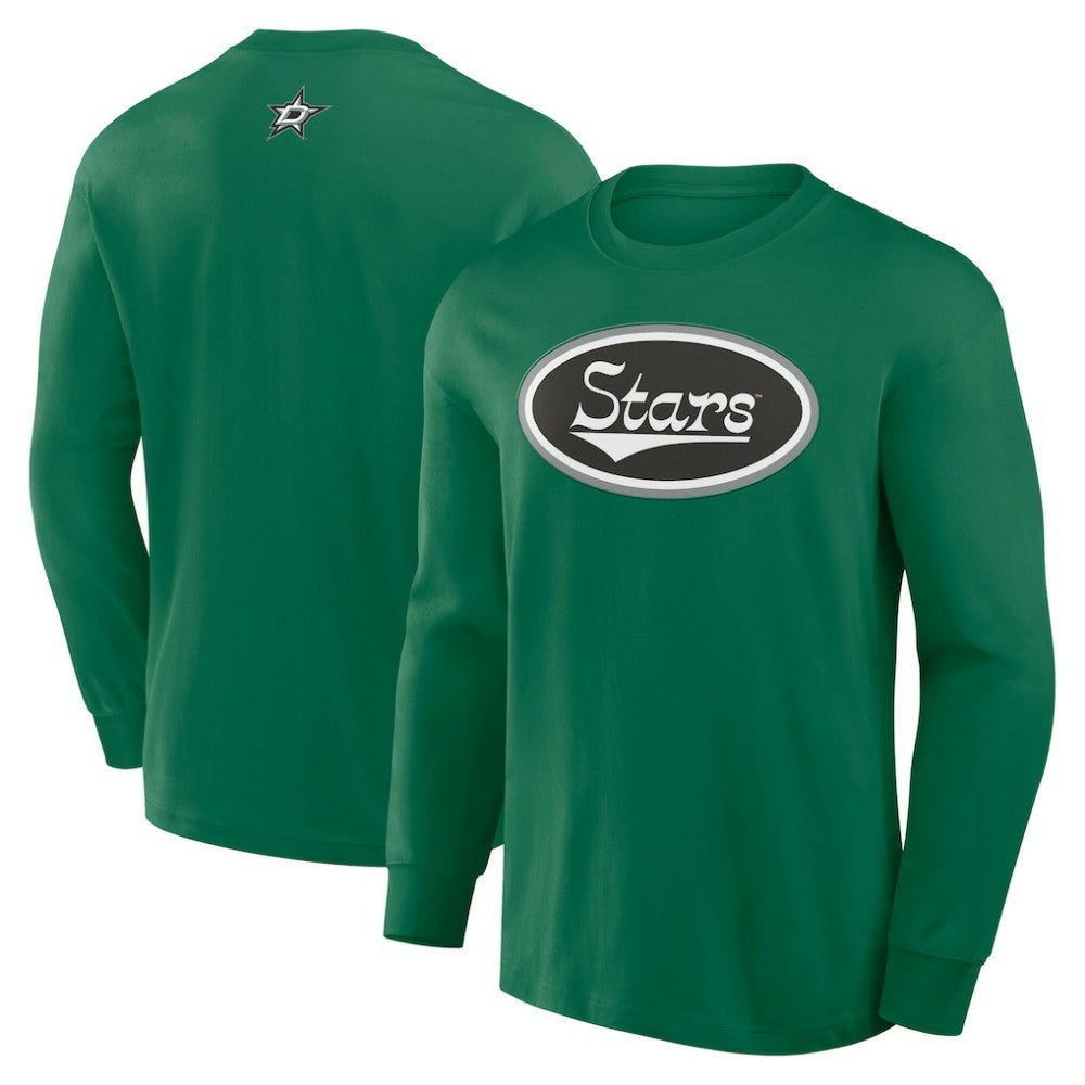 Dallas Stars Fanatics Rewind Long Sleeve T-Shirt - Kelly Green - NHL 201191022