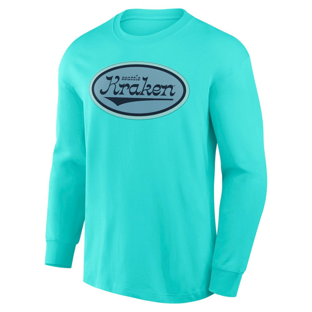 Seattle Kraken Fanatics Rewind Long Sleeve T-Shirt - Light Blue - NHL 201191023