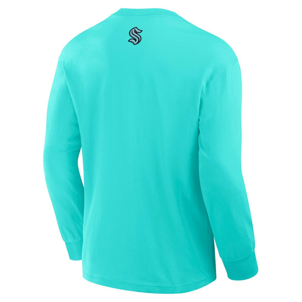 Seattle Kraken Fanatics Rewind Long Sleeve T-Shirt - Light Blue - NHL 201191023