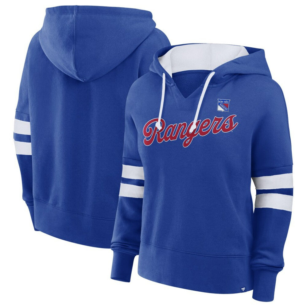 New York Rangers Fanatics Women's Oversized Seize Pullover Hoodie - Blue - NHL 201191042