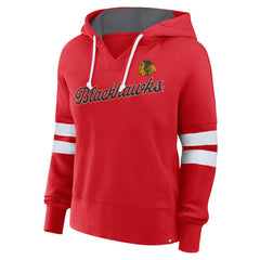 Chicago Blackhawks Fanatics Women's Oversized Seize Pullover Hoodie - Red - NHL 201191067