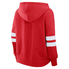 Chicago Blackhawks Fanatics Women's Oversized Seize Pullover Hoodie - Red - NHL 201191067
