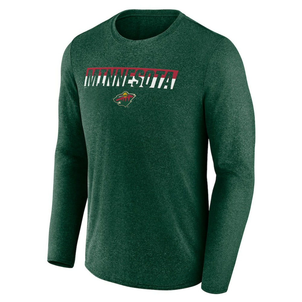 Minnesota Wild Fanatics Transition Long Sleeve T-Shirt - Heather Green - NHL 201191076