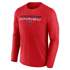Washington Capitals Fanatics Transition Long Sleeve T-Shirt - Heather Red - NHL 201191077