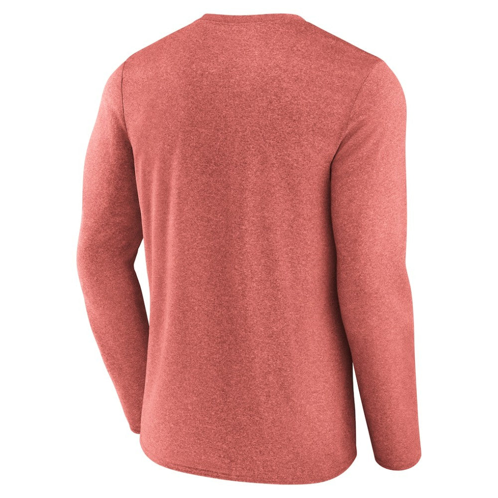 New Jersey Devils Fanatics Transition Long Sleeve T-Shirt - Heather Red - NHL 201191079