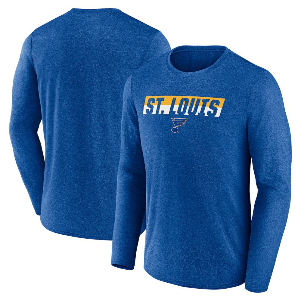 St. Louis Blues Fanatics Transition Long Sleeve T-Shirt - Heather Blue - NHL 201191080