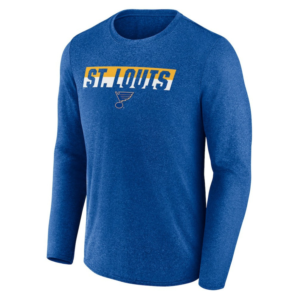 St. Louis Blues Fanatics Transition Long Sleeve T-Shirt - Heather Blue - NHL 201191080