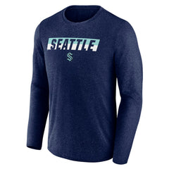 Seattle Kraken Fanatics Transition Long Sleeve T-Shirt - Heather Navy - NHL 201191093