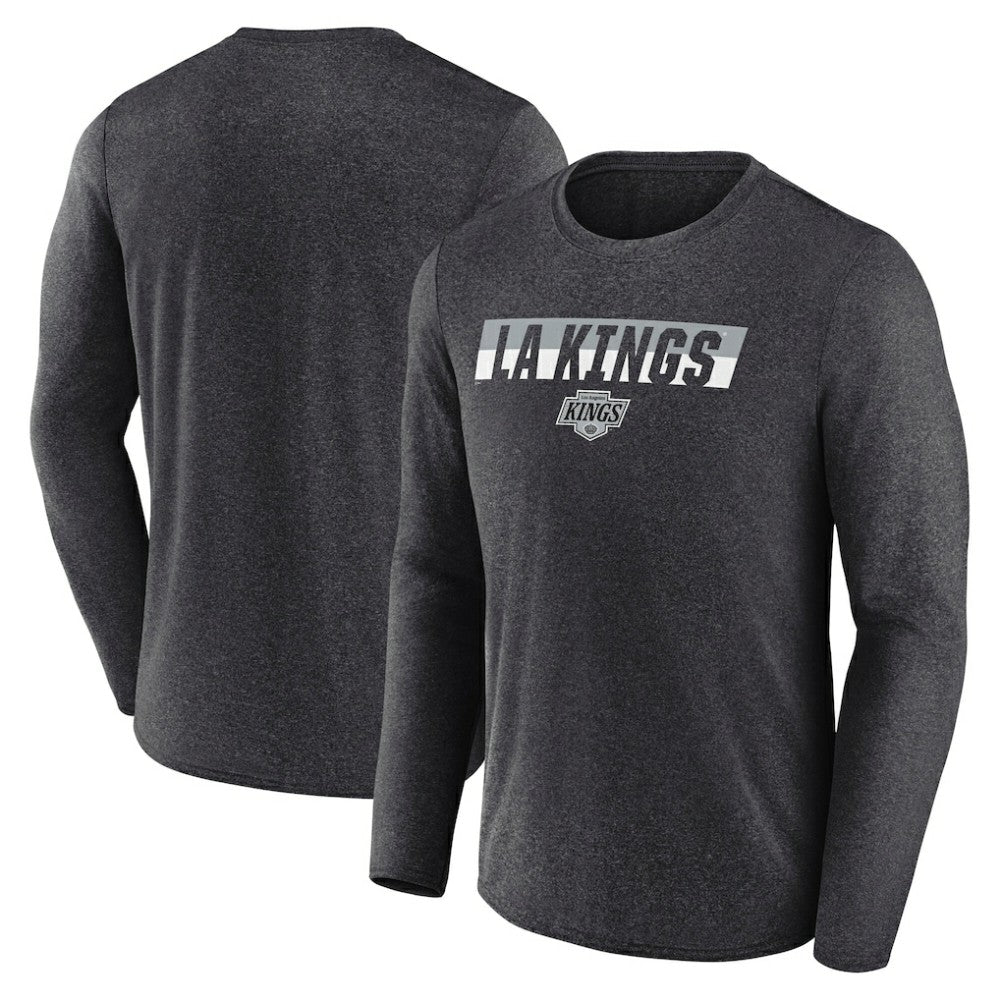 Los Angeles Kings Fanatics Transition Long Sleeve T-Shirt - Heather Charcoal - NHL 201191096